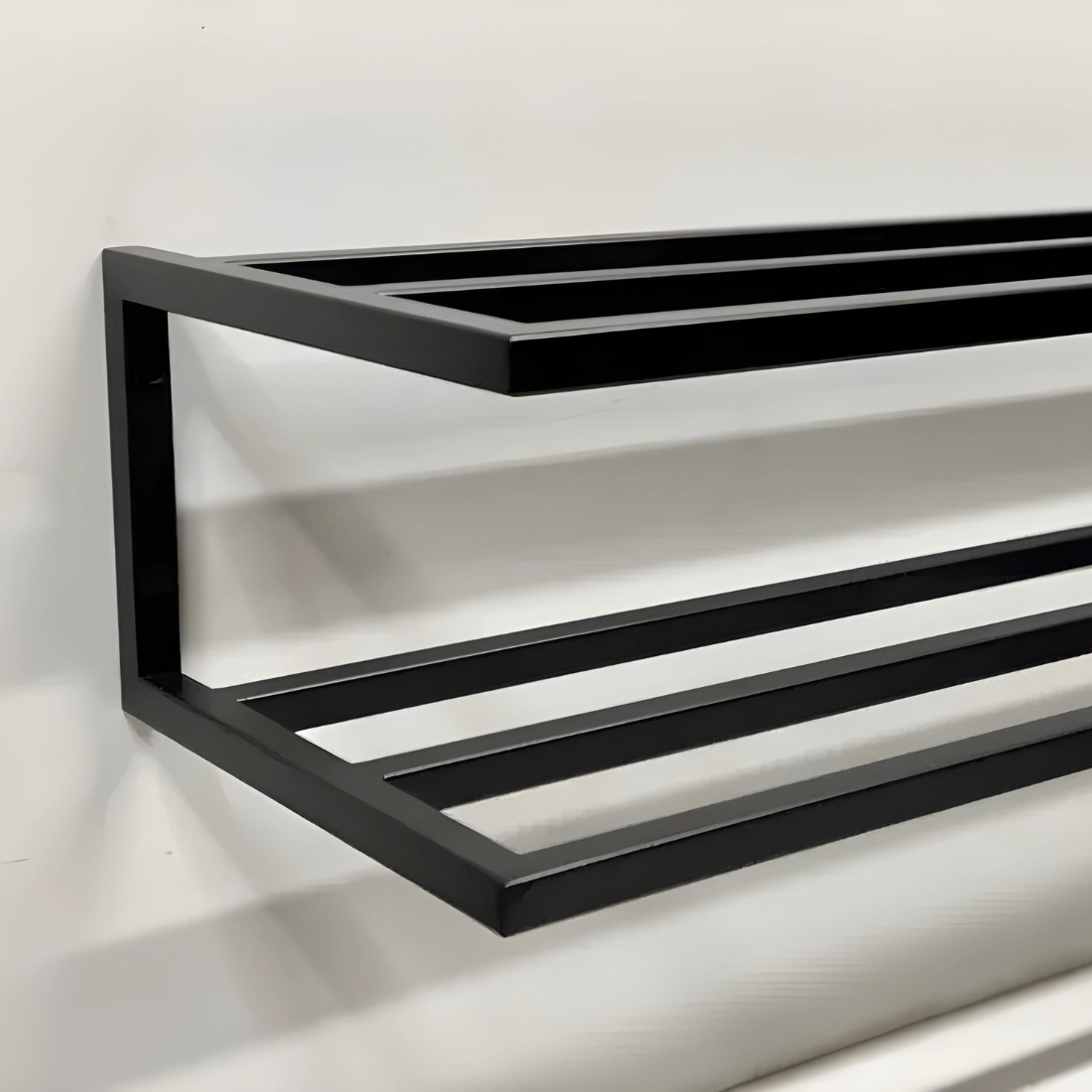 Metal Shoe Stand in Black Finish and Powder Coating