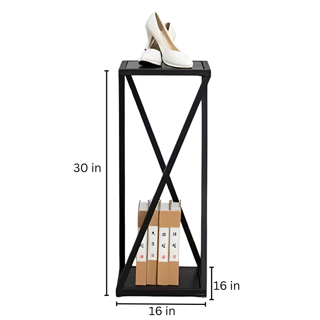 Multi Purpose Designer Metal Stand in Black Finish and Powder Coating