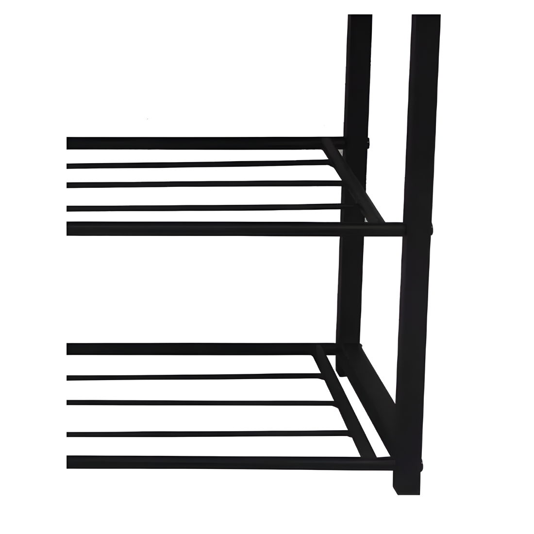 Dee Ottoman Metal Bench with Black Cushion