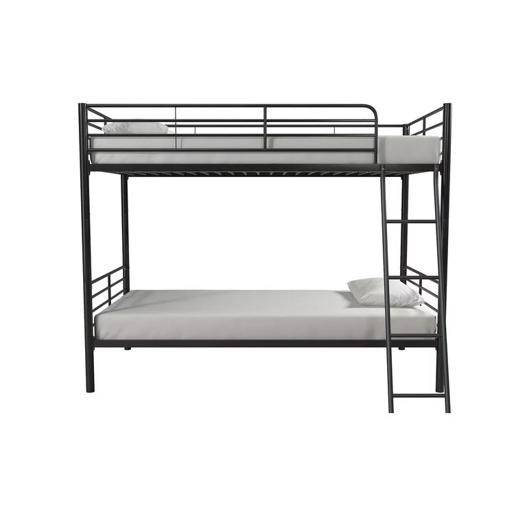 Tessa Metal Bunk Bed in Black Color - Space Saving Metal Bunk Bed