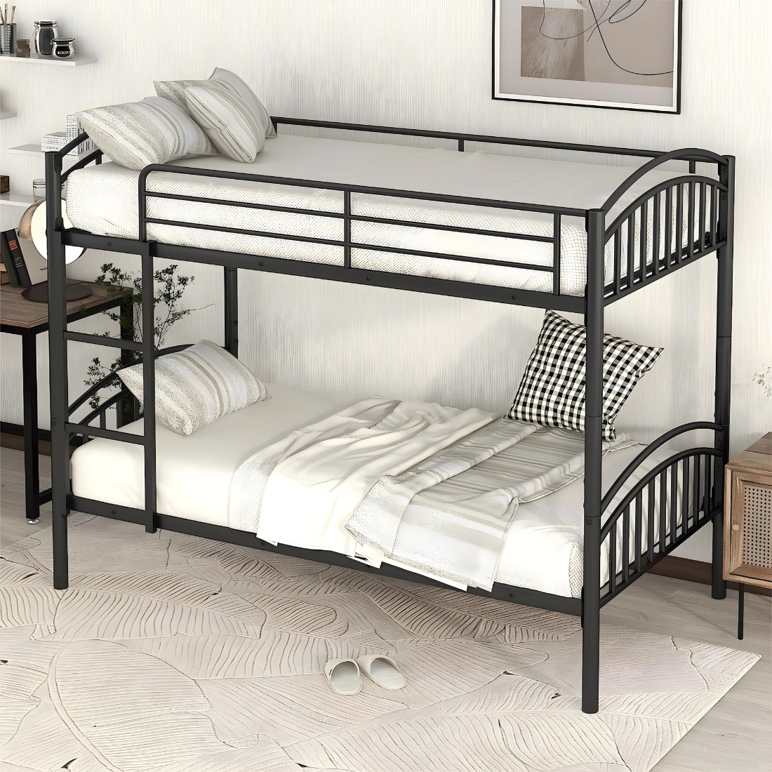 Jasper Metal Bunk Bed in Black Color