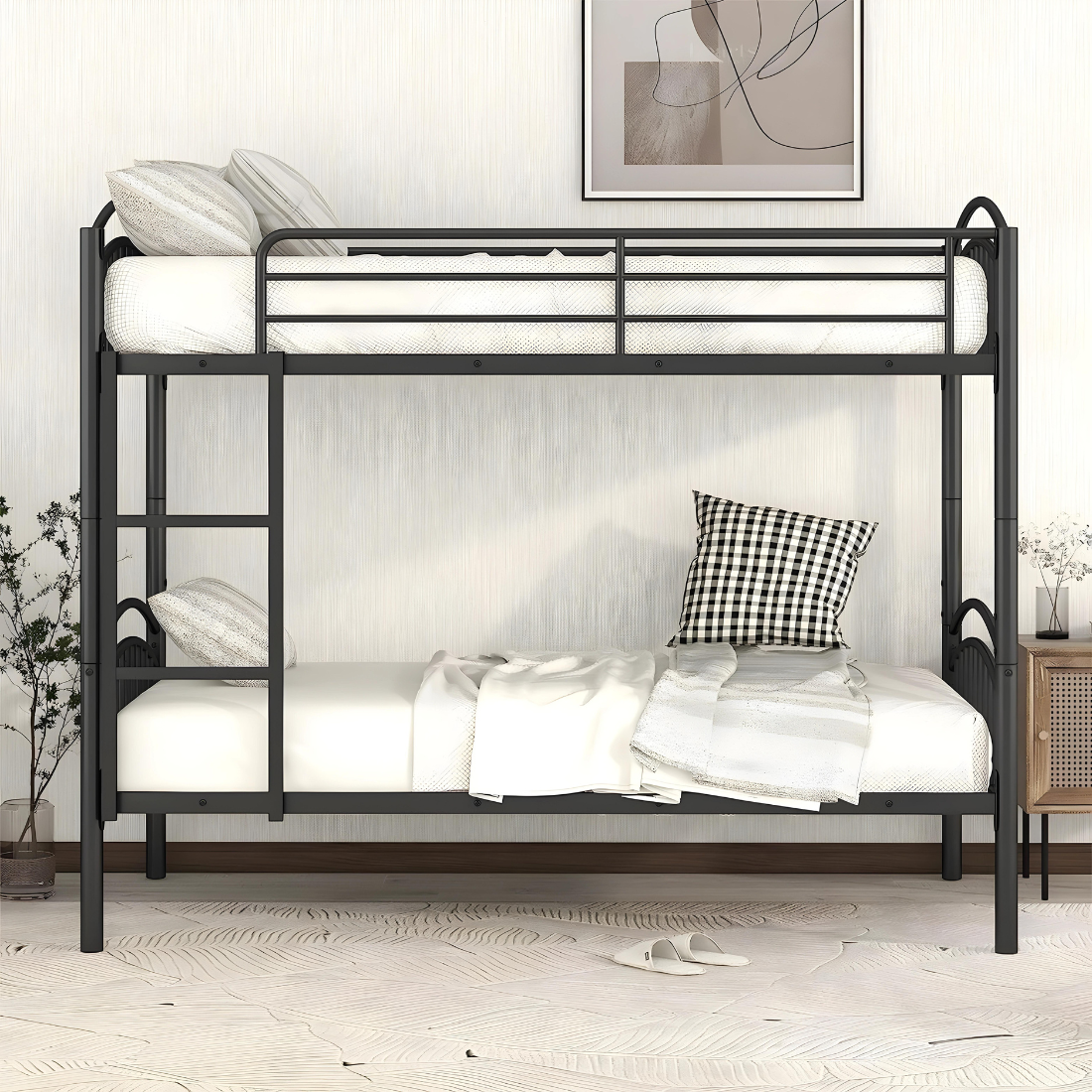 Jasper Metal Bunk Bed in Black Color