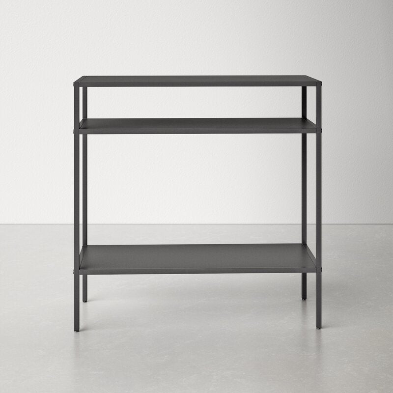 Metal Side Table in Black Finish and Powder Coating
