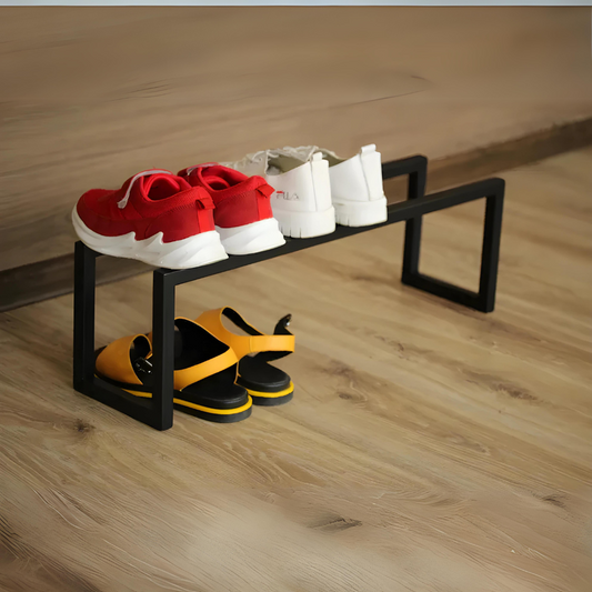 Metal Shoe Stand in Black Finish and Powder Coating