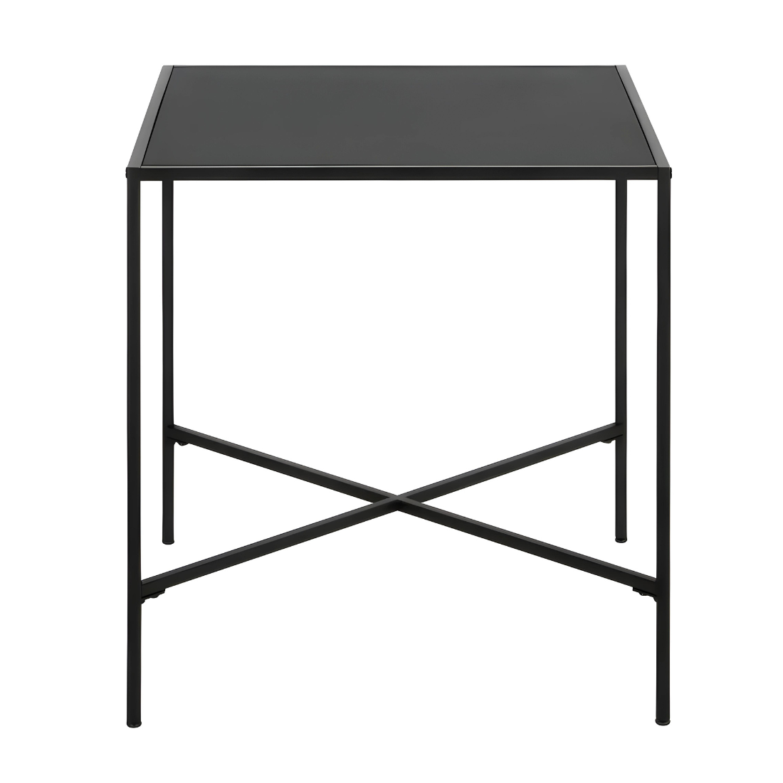 Metal Side Table in Black Finish and Powder Coating