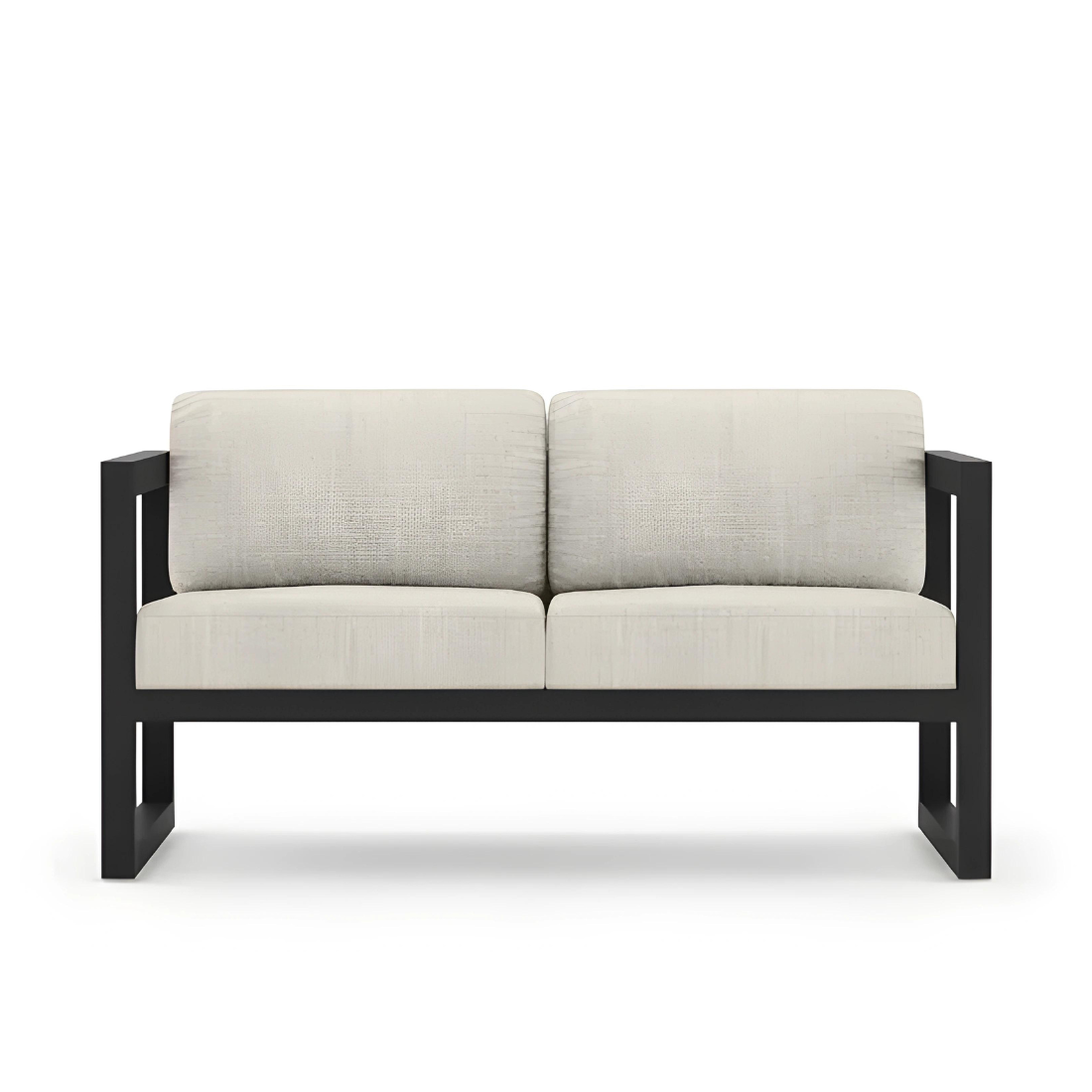 Black Emery 2+1+1 Sofa Set with Grey Cushion - 4 Seater Sofa Set with Table