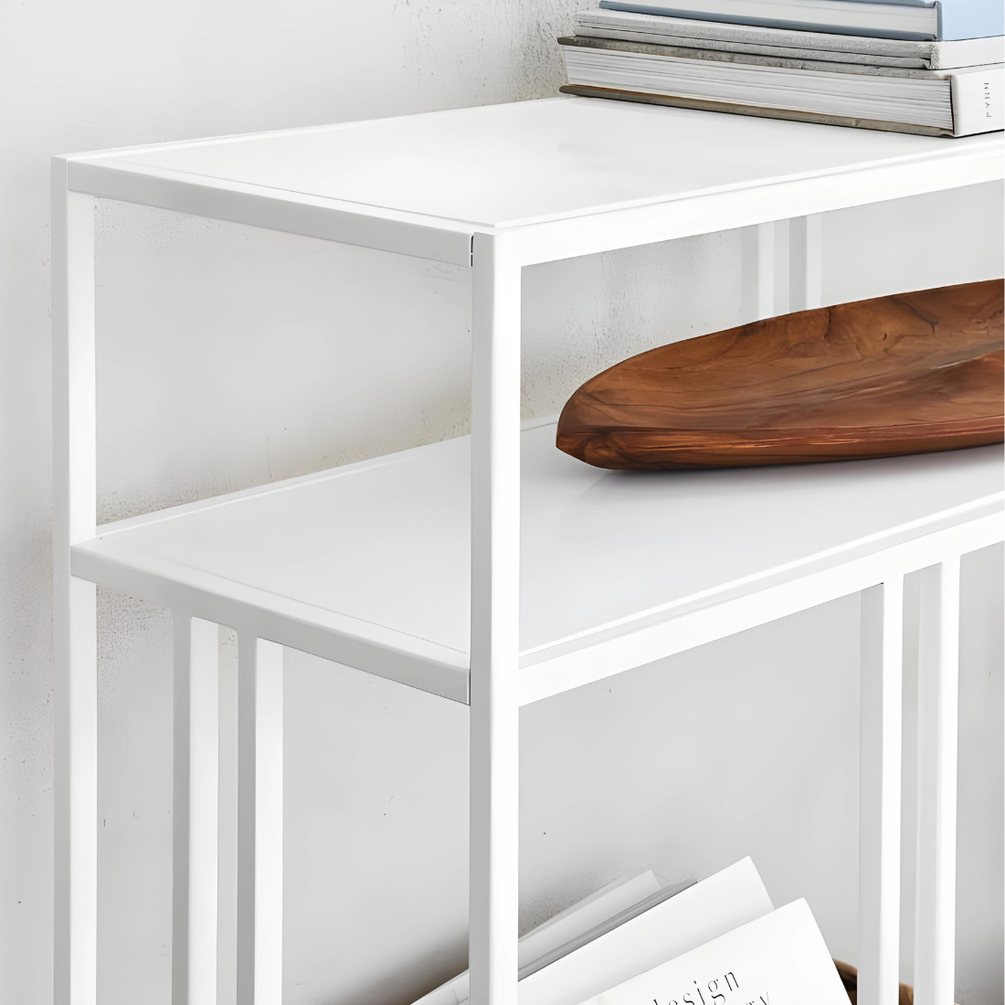 Designer Multi Purpose Metal Stand in White Finish and Powder Coating