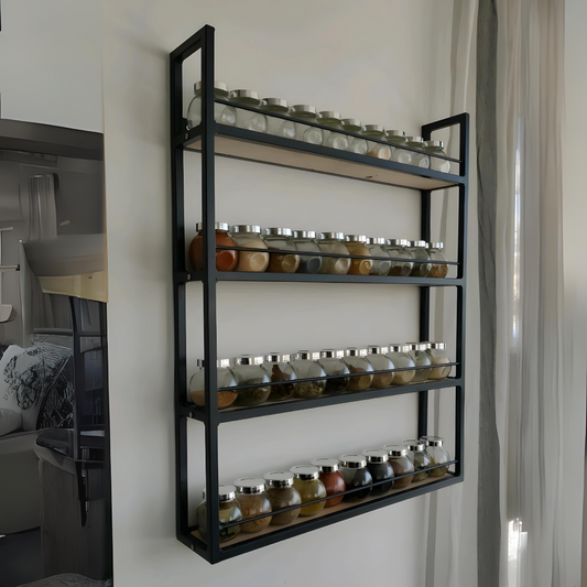 Designer Multi Purpose Metal Stand in Black Finish and Powder Coating
