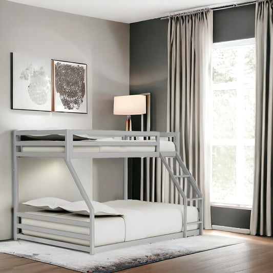 Eram Metal Bunk Bed in Grey Color