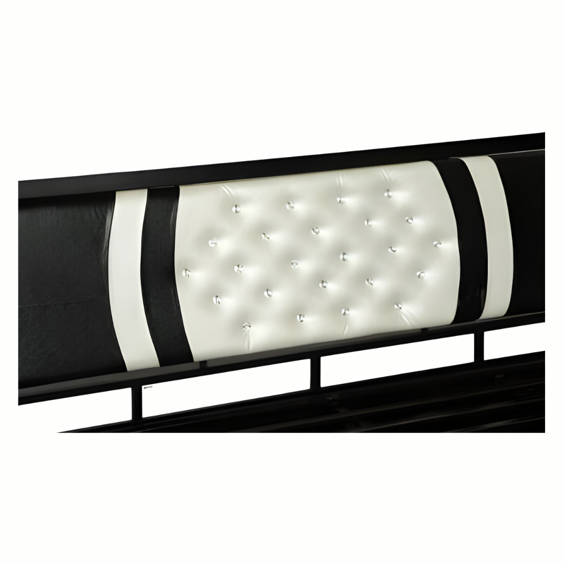 Heath Hydraulic Storage Metal Bed with Multi Cushion Headrest (Color - Black)