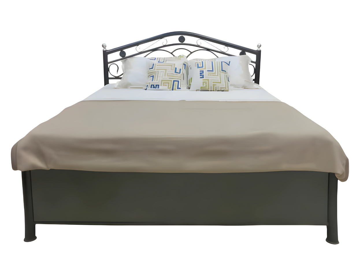 Oliver Hydraulic Storage Metal Bed (Color - Black) with Designer Headrest