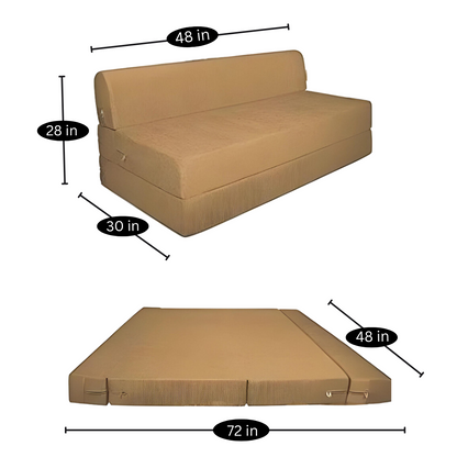 Nadia Camel Foldable Mattress Sofa Bed