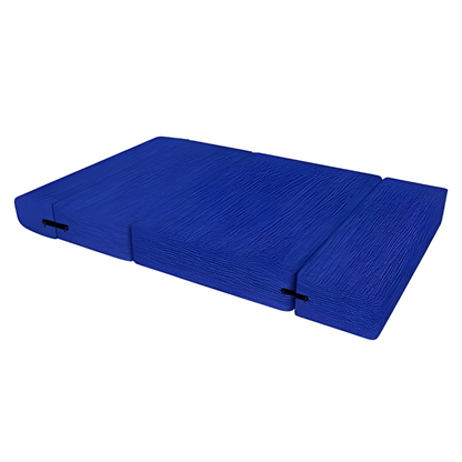 Gabby Blue Foldable Mattress Sofa Bed with Designer Cushion