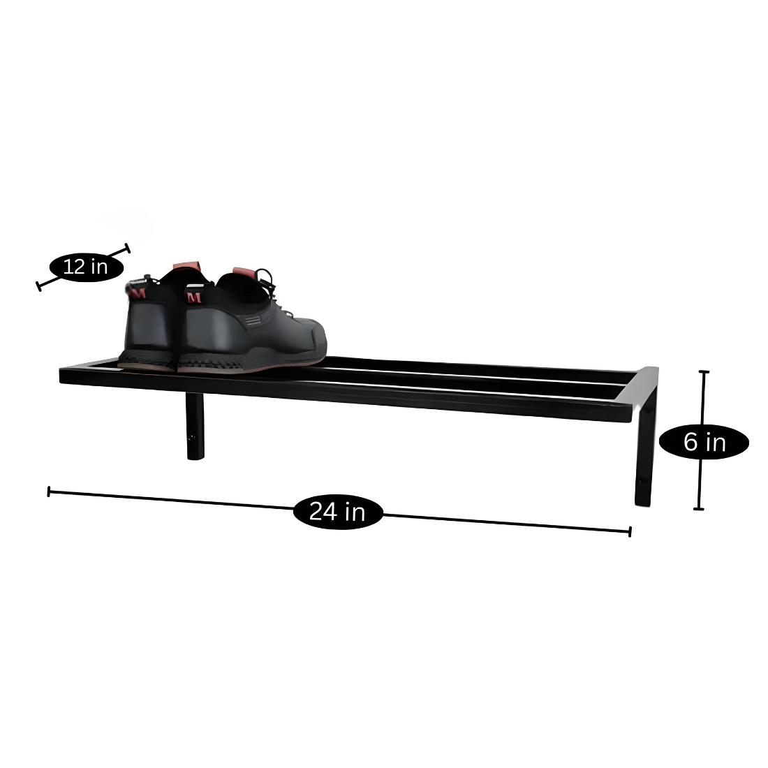 Metal Shoe Stand in Black Finish and Powder Coating