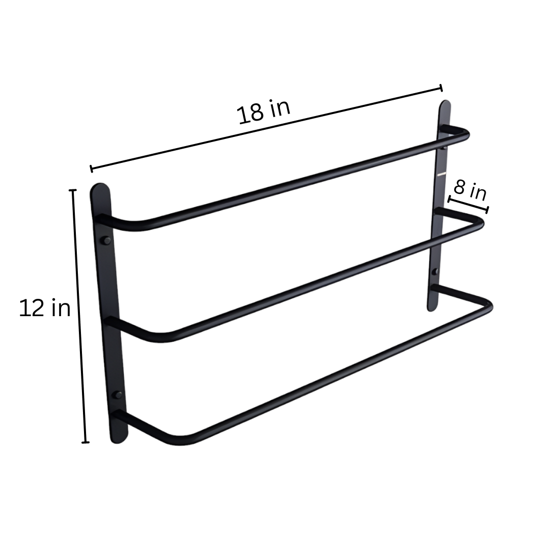 Designer Modern Multi Purpose Metal Stand in Black Finish and Powder Coating