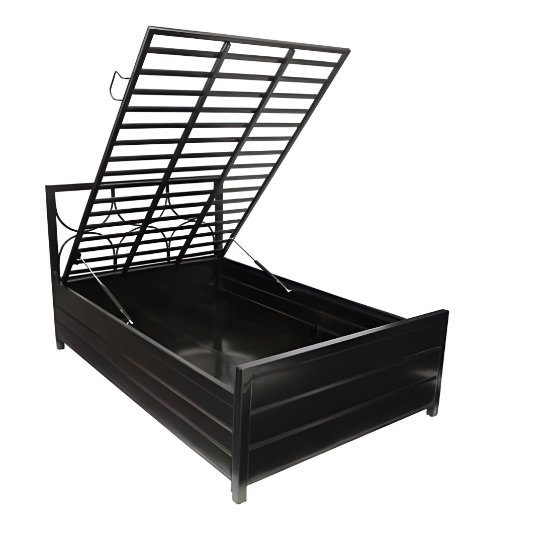 Hydraulic Metal Bed with Storage 