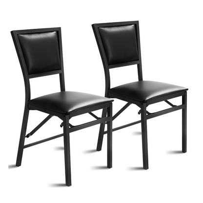 Ari Designer Black Metal Chair with Black Cushion