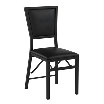 Ari Designer Black Metal Chair with Black Cushion