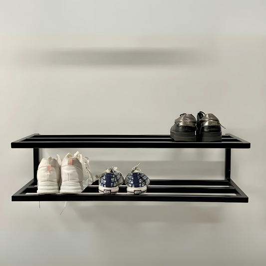 Metal Shoe Stand in Black Finish and Powder Coating