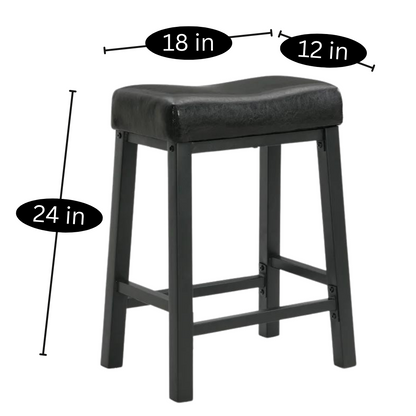 Berli Large Designer Black Ottoman Metal Stool with Black Cushion