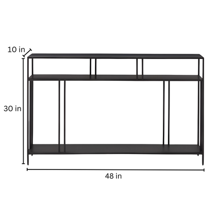 Designer Multi Purpose Metal Stand in Black Finish and Powder Coating