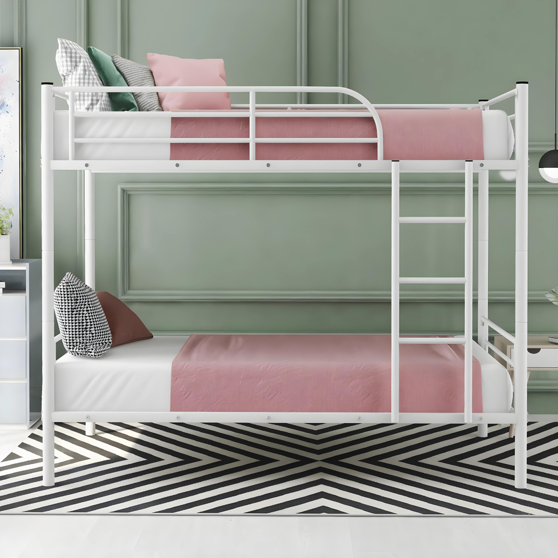 Advik Metal Bunk Bed in White Color