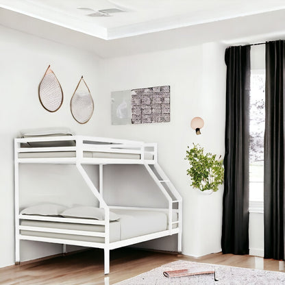 Ahem Metal Bunk Bed in White Color - Space Saving Metal Bunk Bed