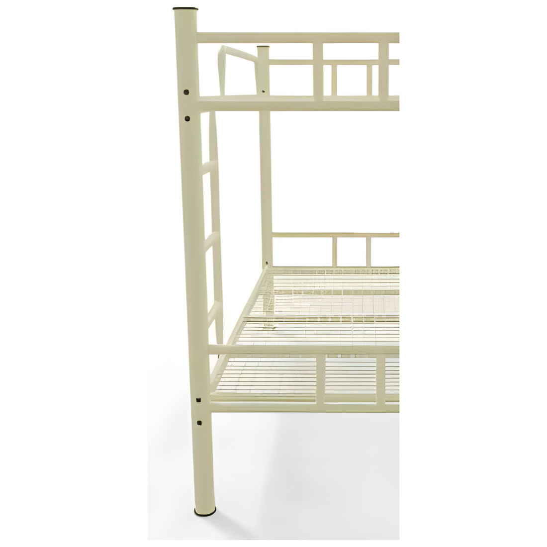 Albania Metal Bunk Bed in White Color - Space Saving Metal Bunk Bed