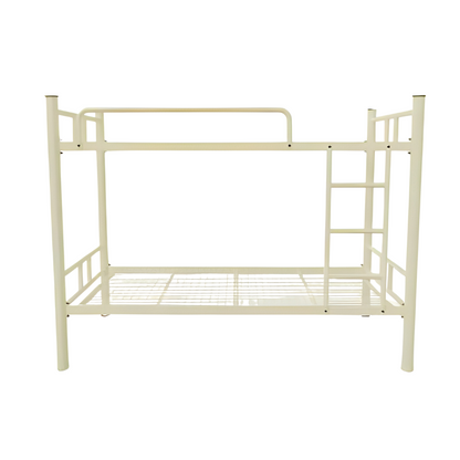 Albania Metal Bunk Bed in White Color - Space Saving Metal Bunk Bed