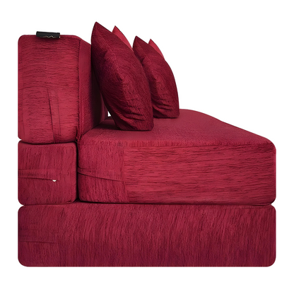 Amelia Red Foldable Mattress Sofa Bed