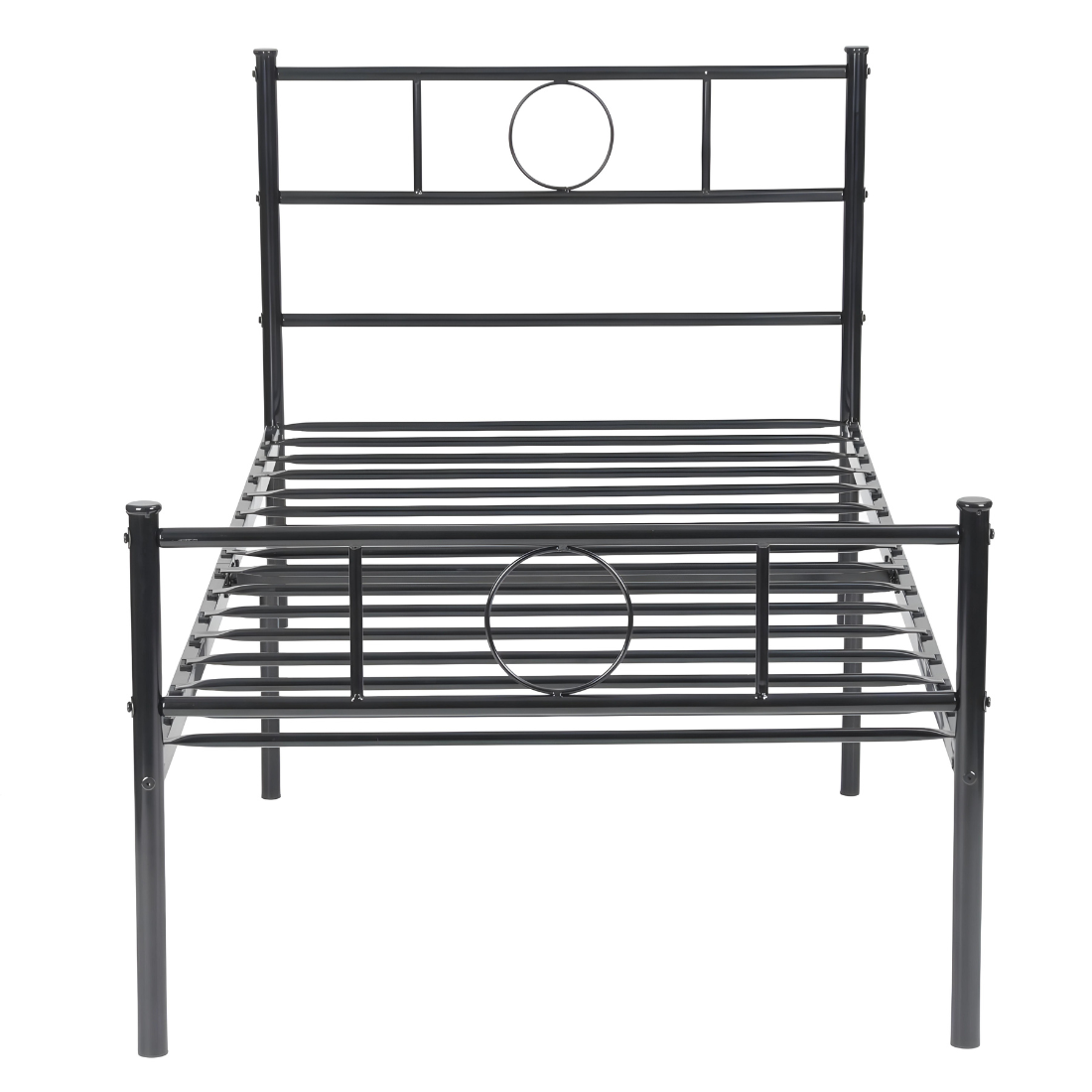 Crisis Without Storage Metal Bed (Color - Black)