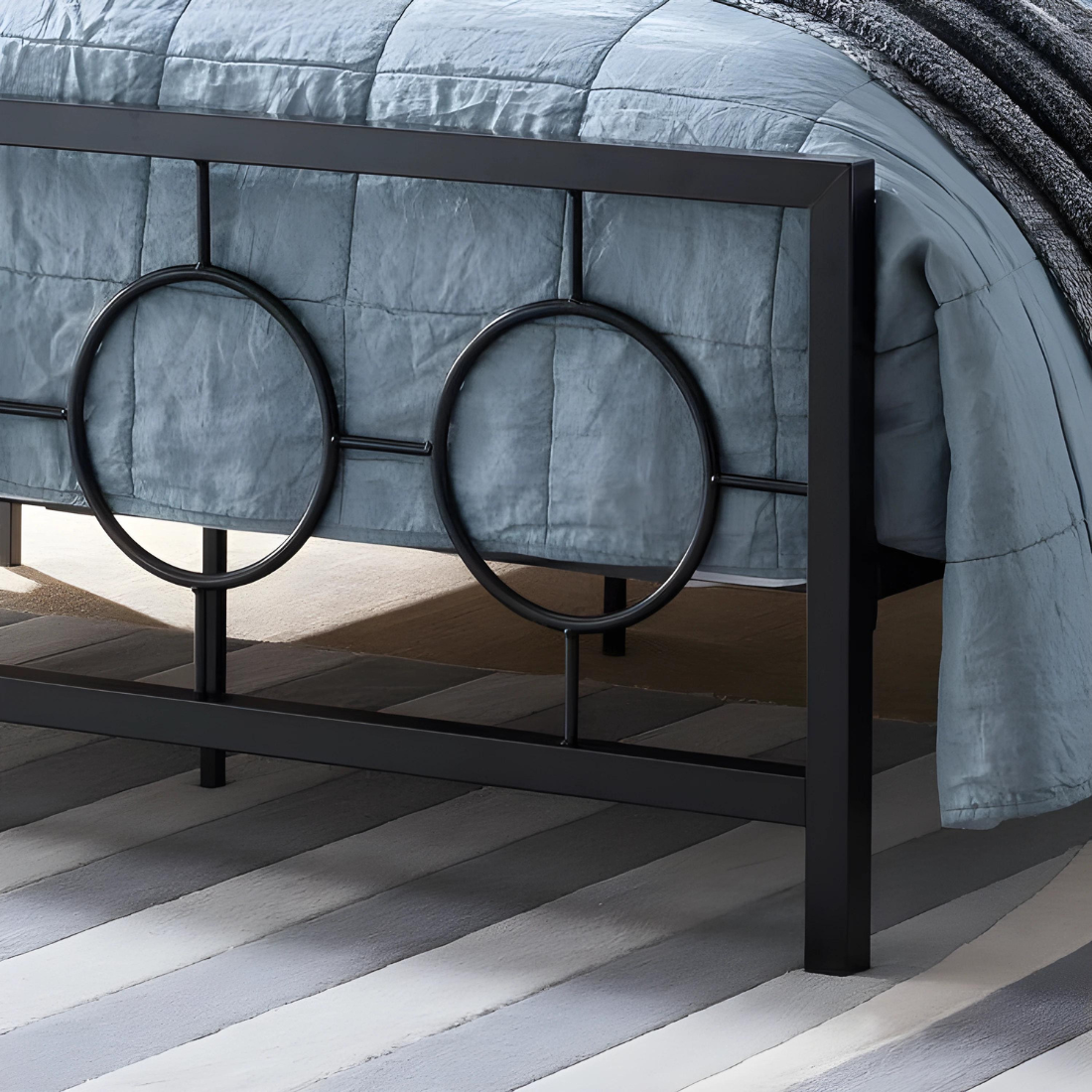 Peru Without Storage Metal Bed (Color - Black)