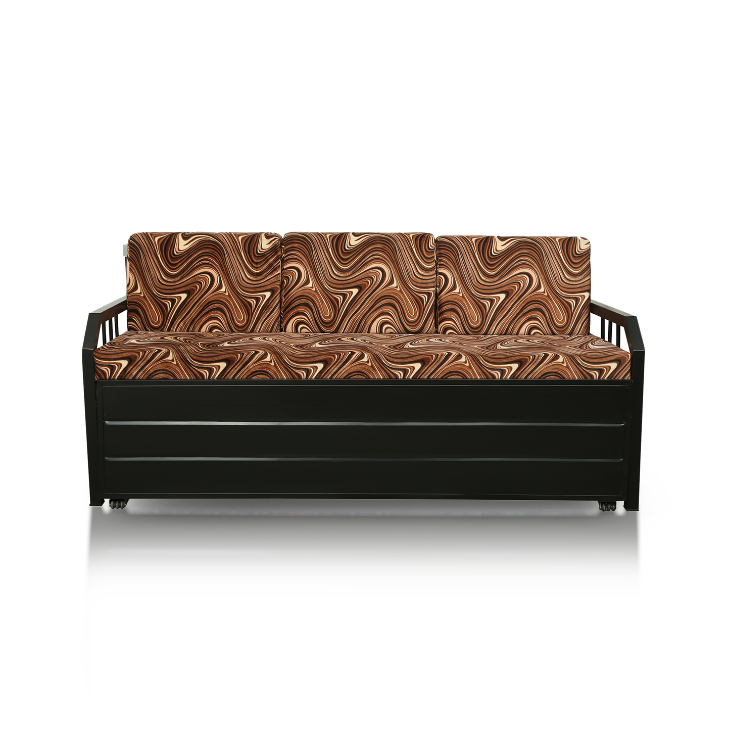 Black Orchid Hydraulic Storage Metal Sofa Cum Bed with Mattress & Pillow (Color - Multi)