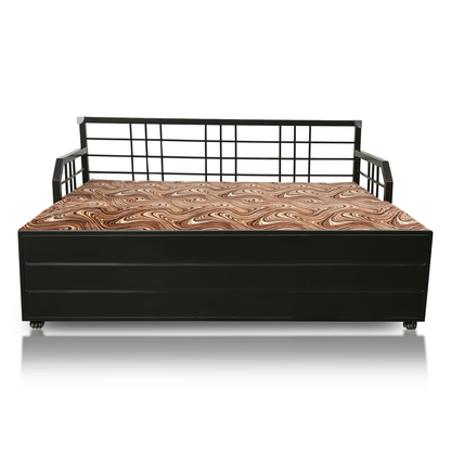 Black Orchid Hydraulic Storage Metal Sofa Cum Bed with Mattress & Pillow (Color - Multi)