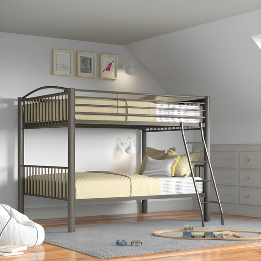 Moon Metal Bunk Bed in Grey Color