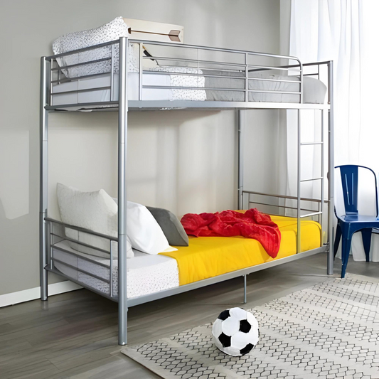 Maffie Metal Bunk Bed in Silver Color