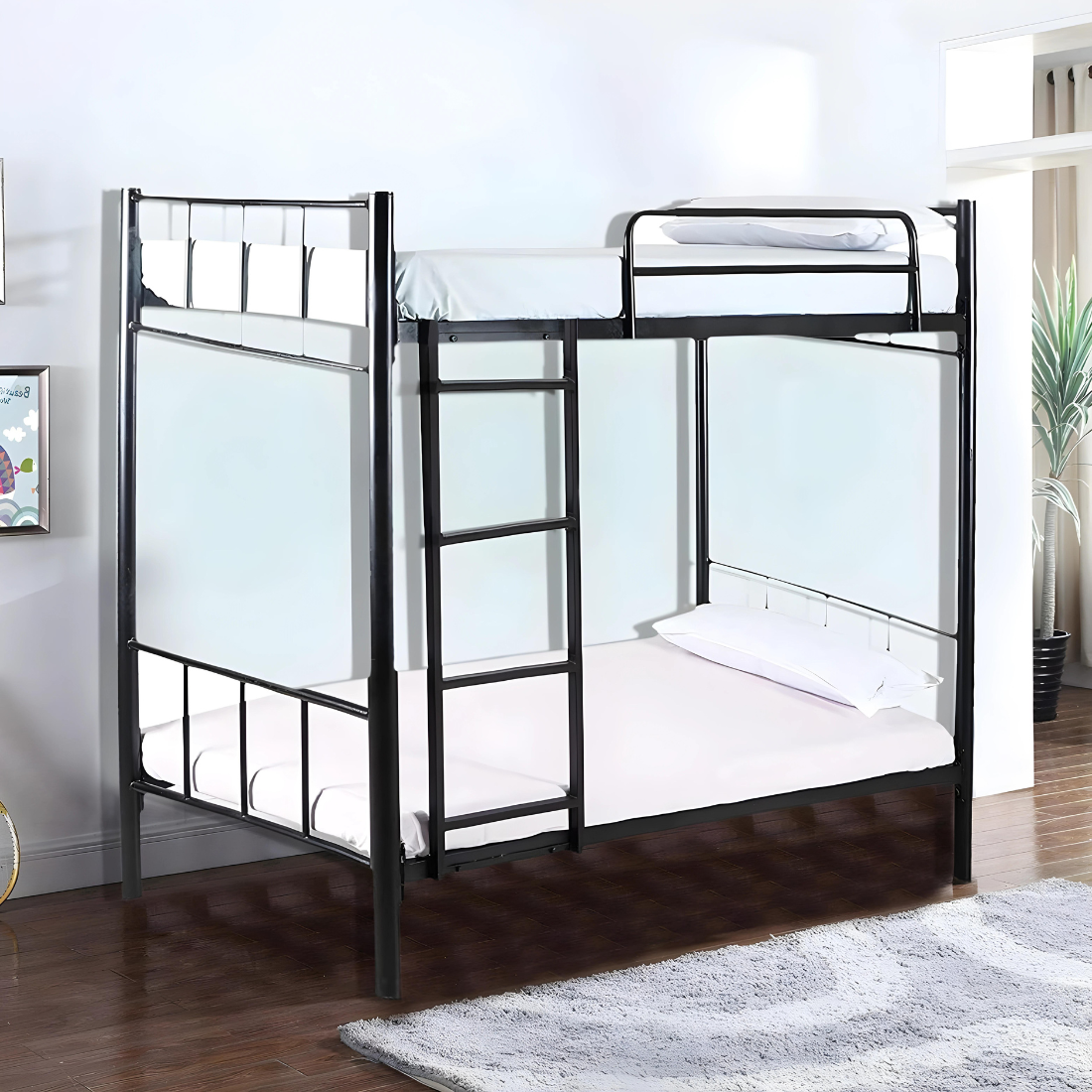 Virgo Metal Bunk Bed in Black Color