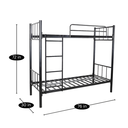 Virgo Metal Bunk Bed in Black Color