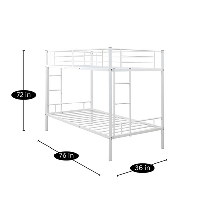 Aadi Metal Bunk Bed in White Color