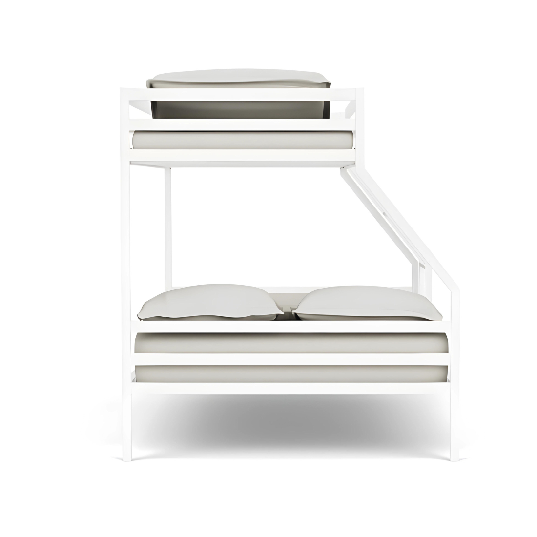 Ahem Metal Bunk Bed in White Color - Space Saving Metal Bunk Bed