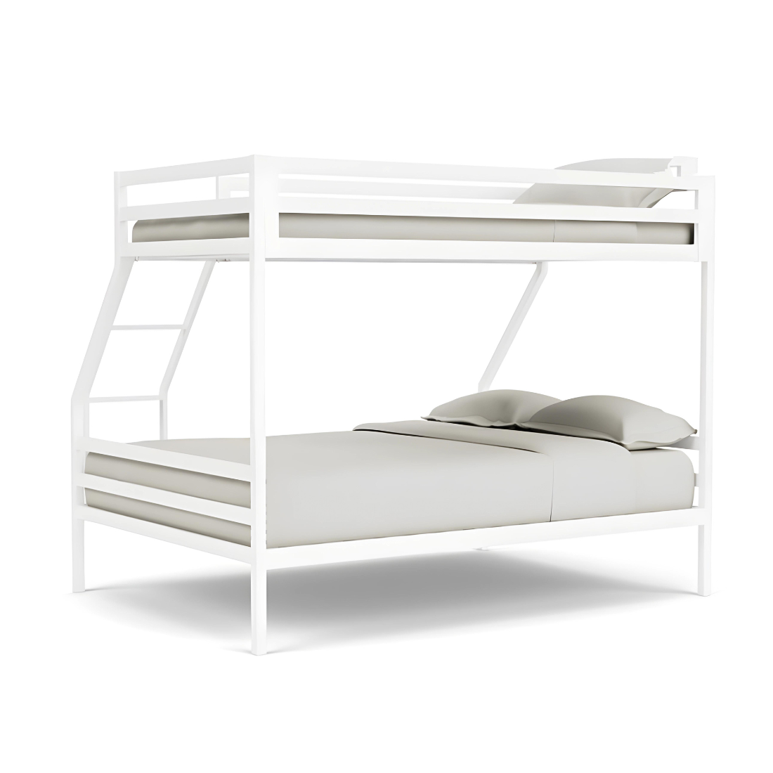 Ahem Metal Bunk Bed in White Color - Space Saving Metal Bunk Bed