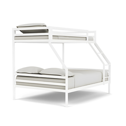 Ahem Metal Bunk Bed in White Color - Space Saving Metal Bunk Bed