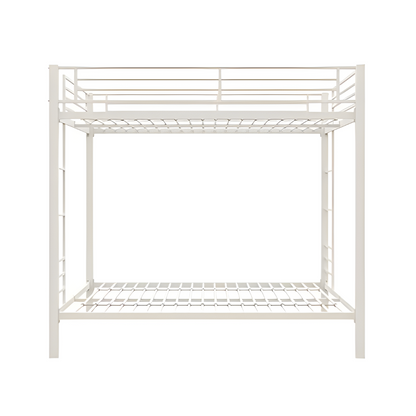 Ares Metal Bunk Bed in White Color - Space Saving Metal Bunk Bed