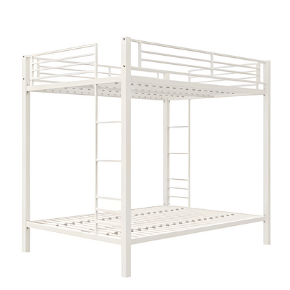 Ares Metal Bunk Bed in White Color - Space Saving Metal Bunk Bed