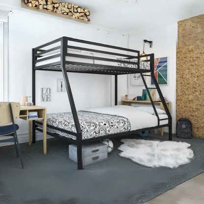 Agate Metal Bunk Bed in Black Color