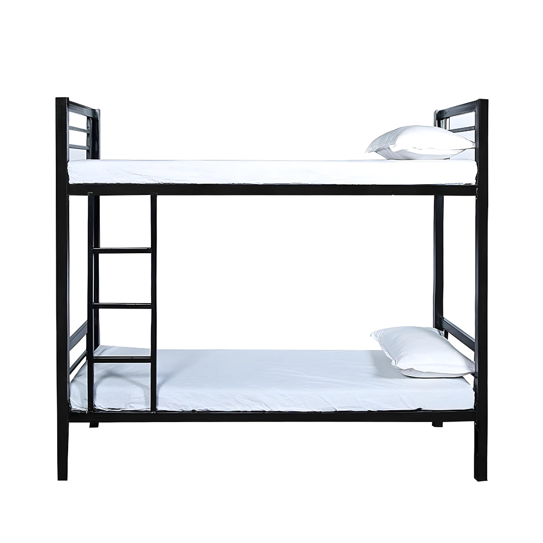 Beryl Metal Bunk Bed in Black Color - Space Saving Metal Bunk Bed