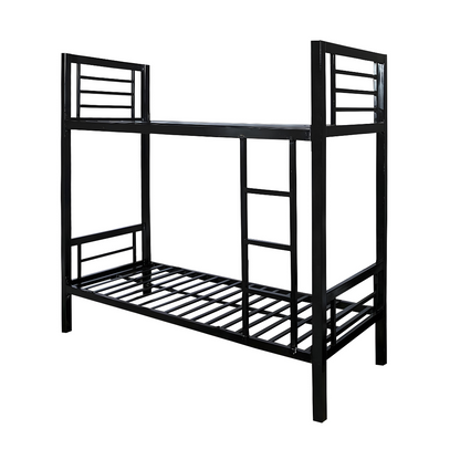 Beryl Metal Bunk Bed in Black Color - Space Saving Metal Bunk Bed