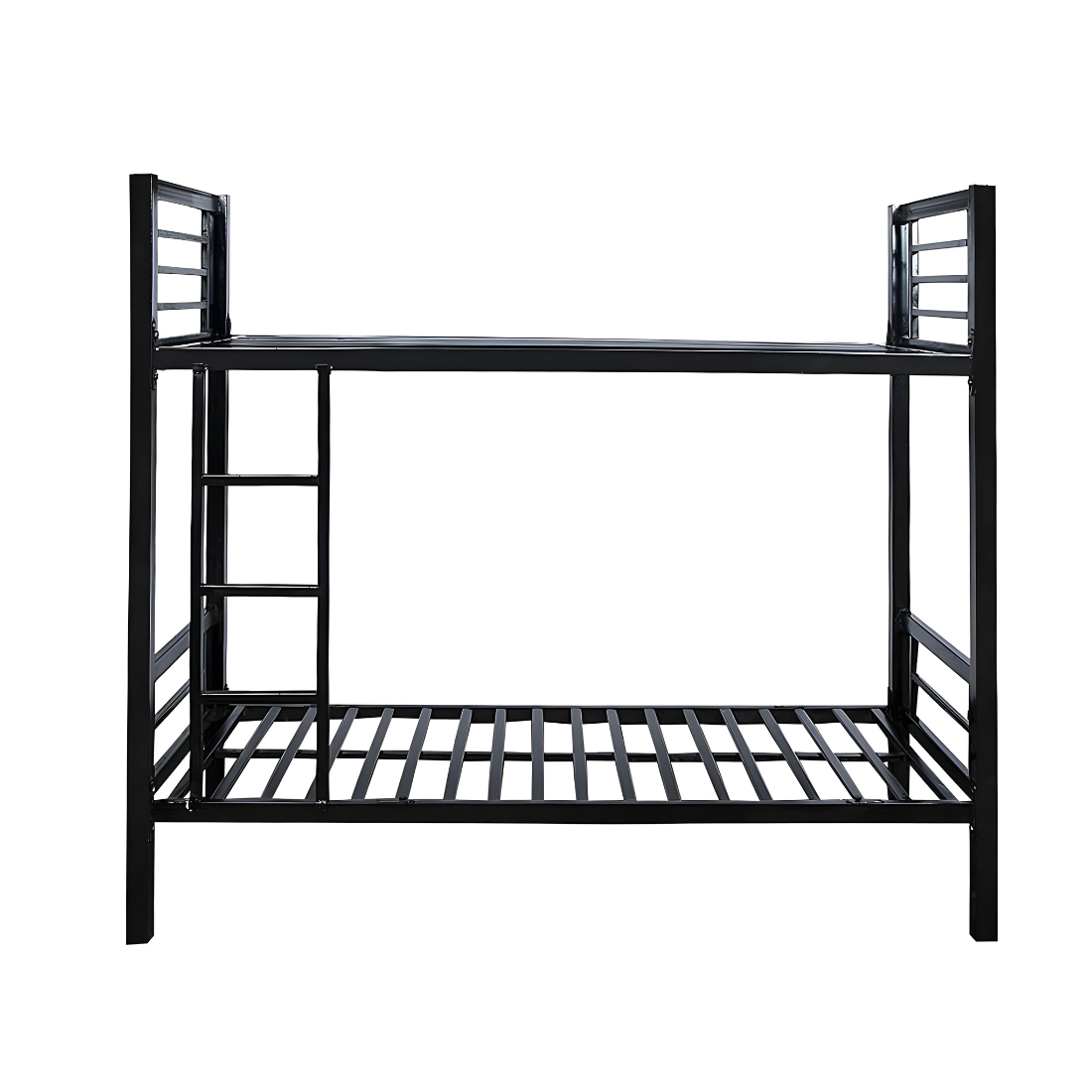 Beryl Metal Bunk Bed in Black Color - Space Saving Metal Bunk Bed