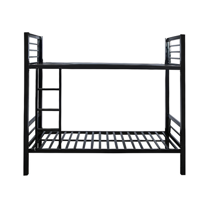 Beryl Metal Bunk Bed in Black Color - Space Saving Metal Bunk Bed