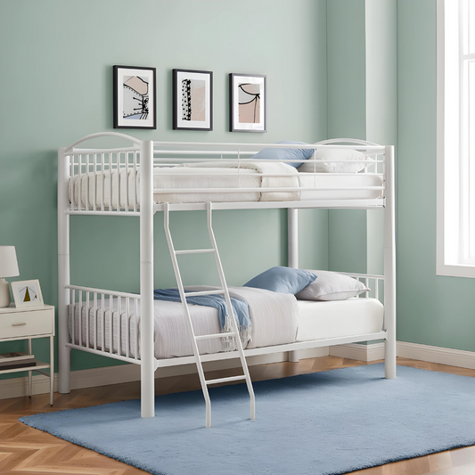 Moon Metal Bunk Bed in White Color